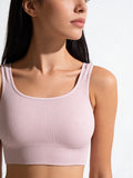 Nahtlos geripptes Top mit breiten Trägern TOP RIB (burnished lilac)