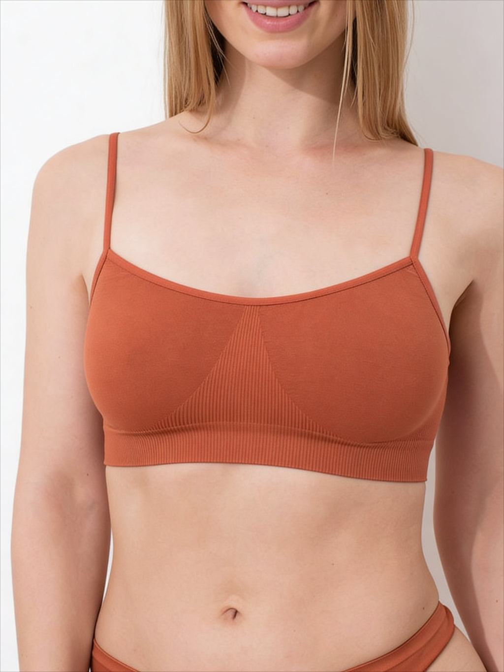 Nahtloses Trägertop CAMI TOP (burnt sienna)