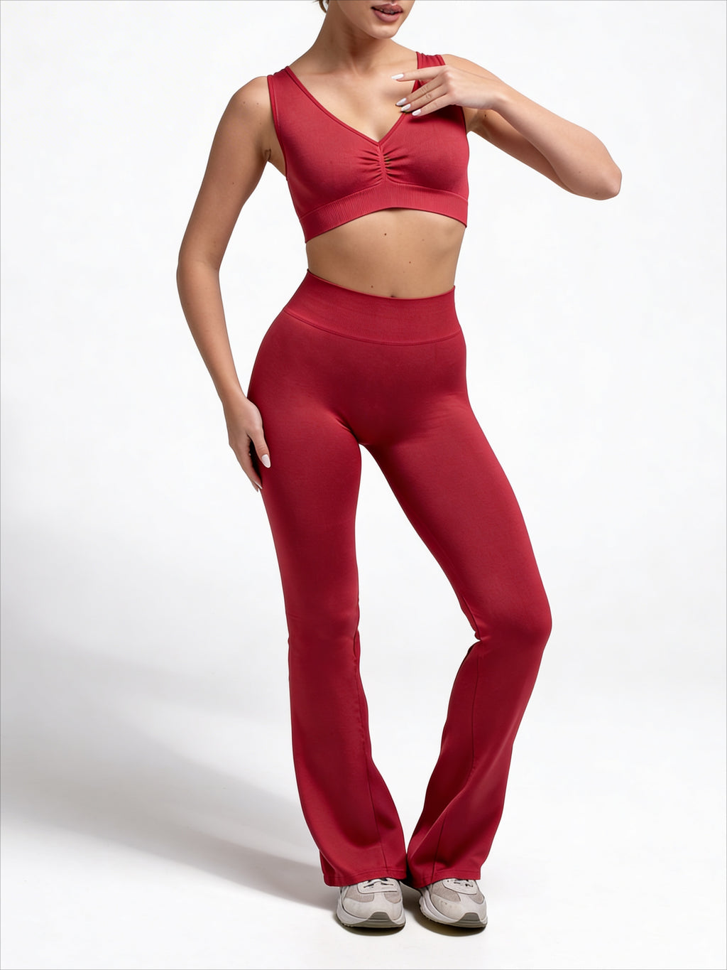 Nahtloses Push-up-Oberteil TOP SHAPE (winterberry)