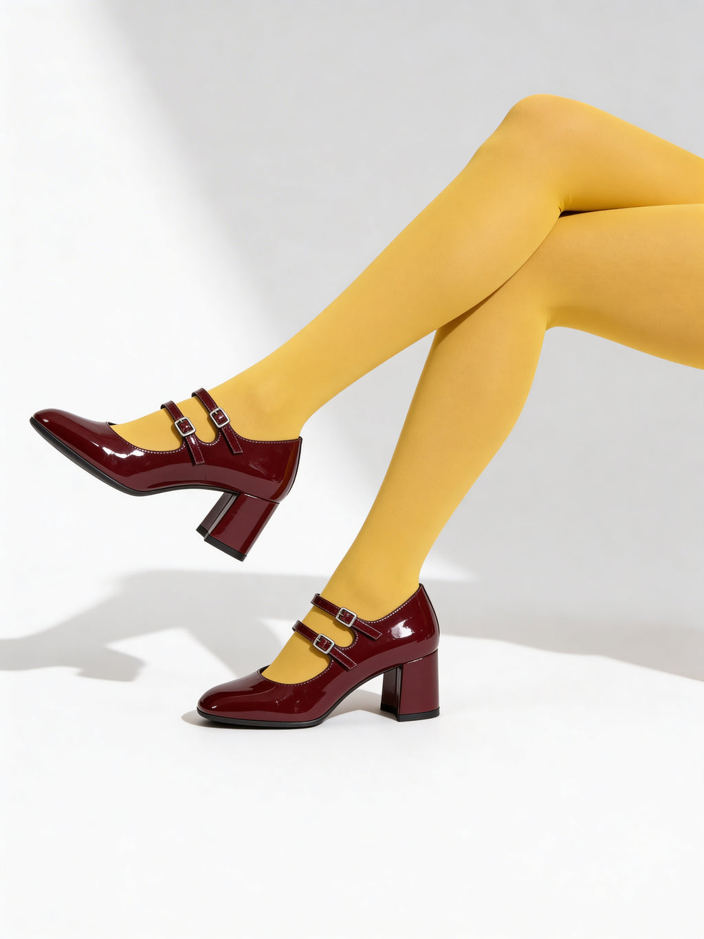 Matte Strumpfhose aus Mikrofaser SAMBA 40 (yellow moon)