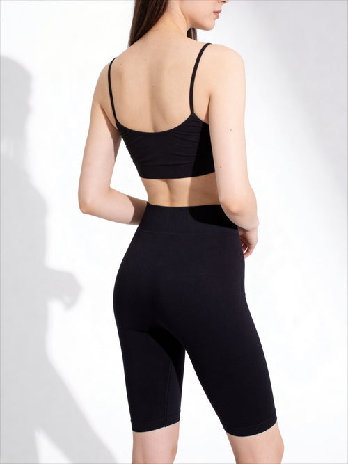 Gerippete Radlershorts TRACKS RIB (black)
