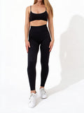 Gerippte Push-up-Leggings LEGGINGS RIB (black)