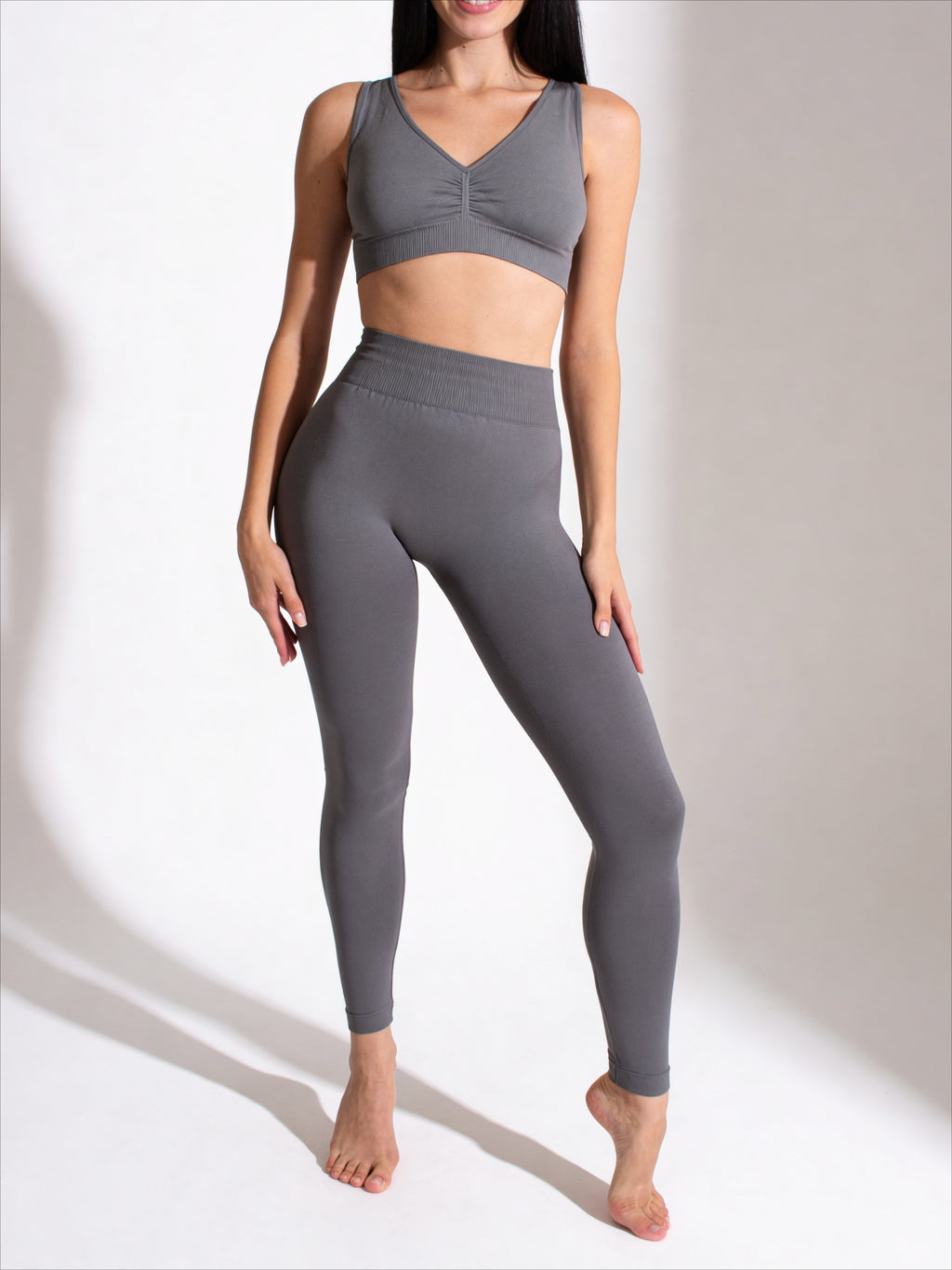 Nahtloses Push-up-Oberteil TOP SHAPE (poppy seed)