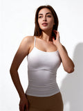 Nahtloses Tanktop mit dünnen Tragern CAMISOLE (white)