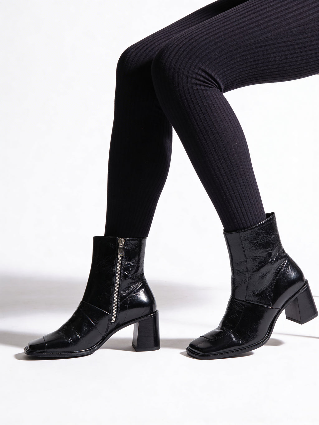 Warme Strumpfhose mit Muster SHELL (1) (pirate black)