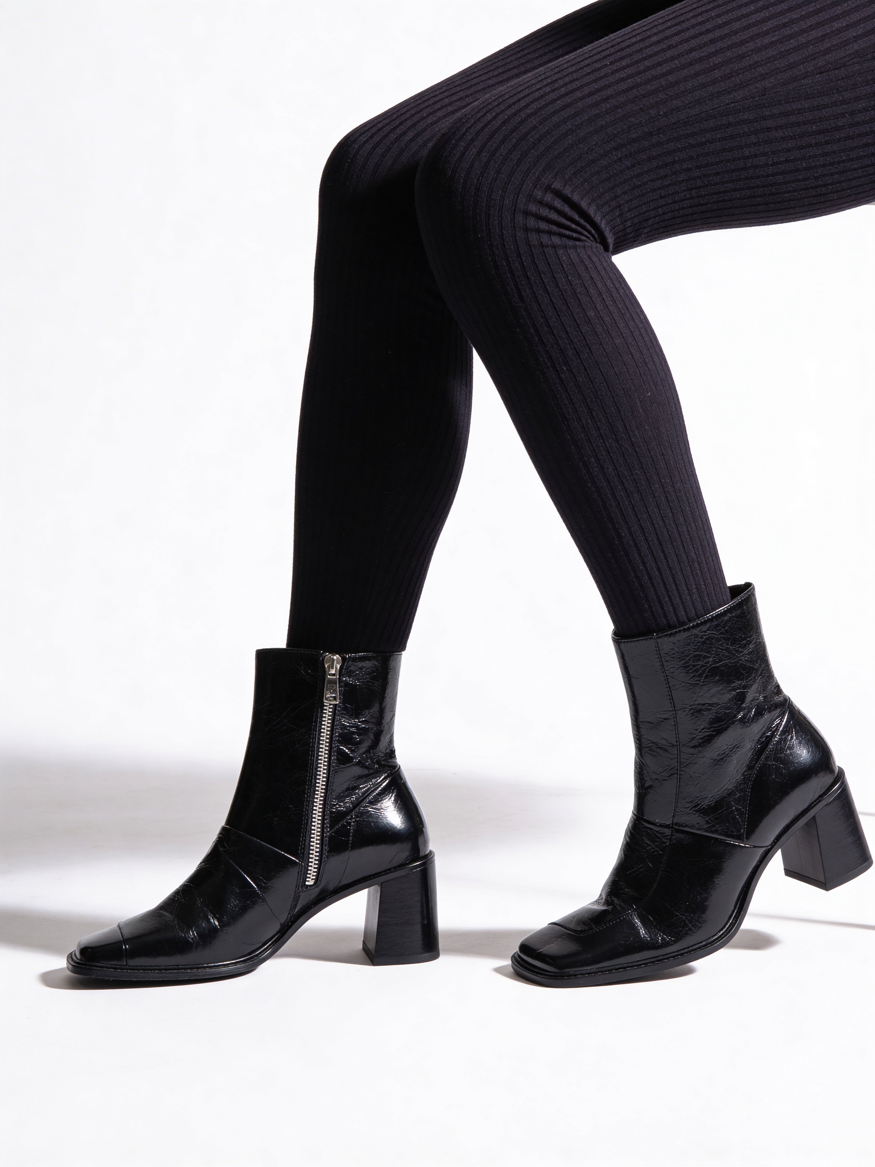 Warme Strumpfhose mit Muster SHELL (1) (pirate black)