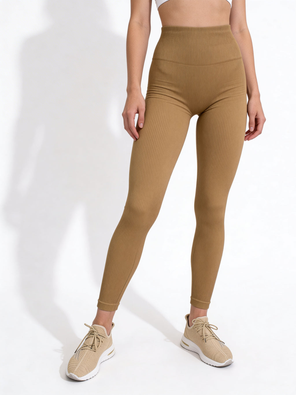 Gerippte Push-up-Leggings LEGGINGS RIB (ermine)