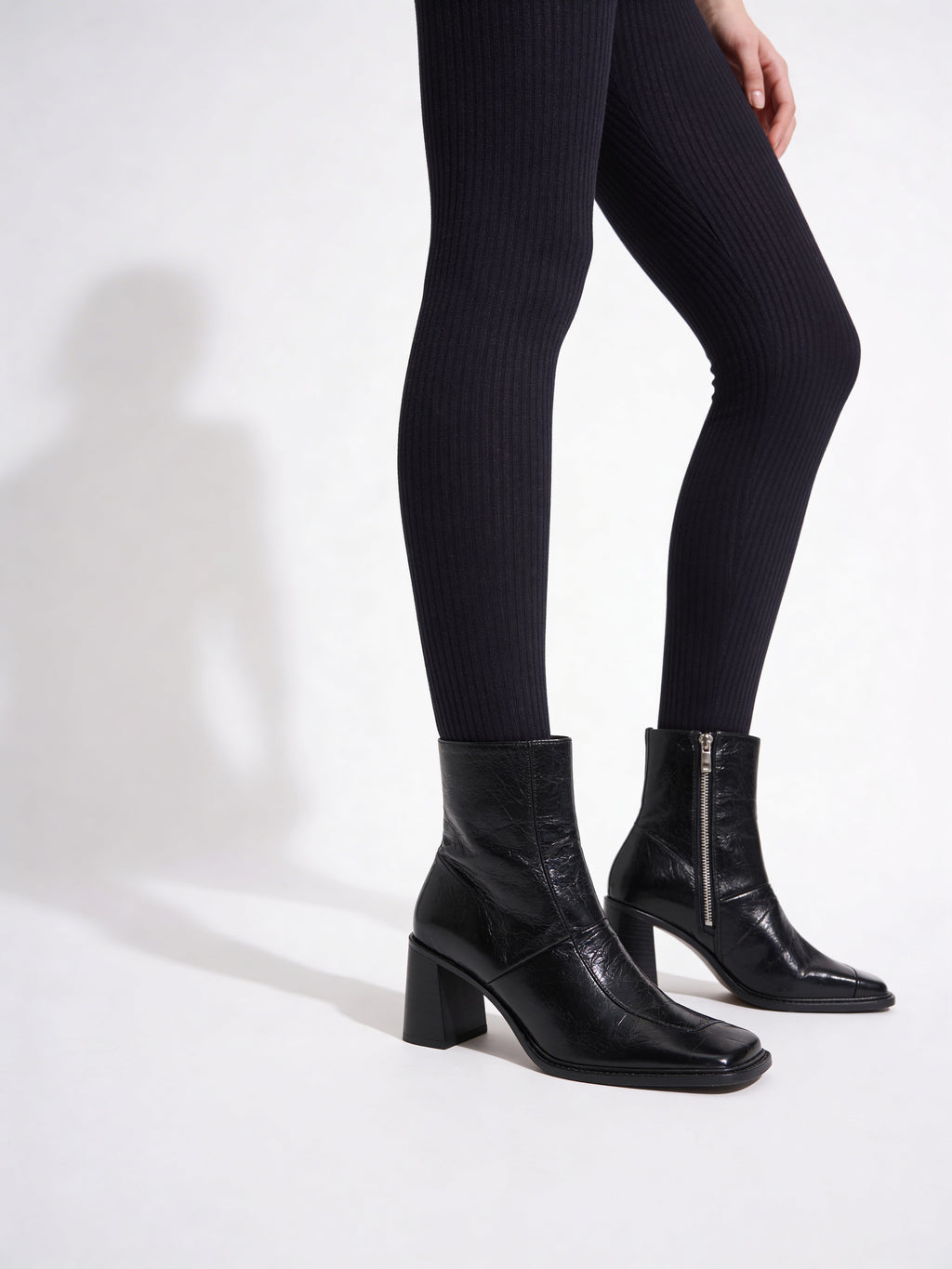 Warme Strumpfhose mit Muster SHELL (1) (pirate black)