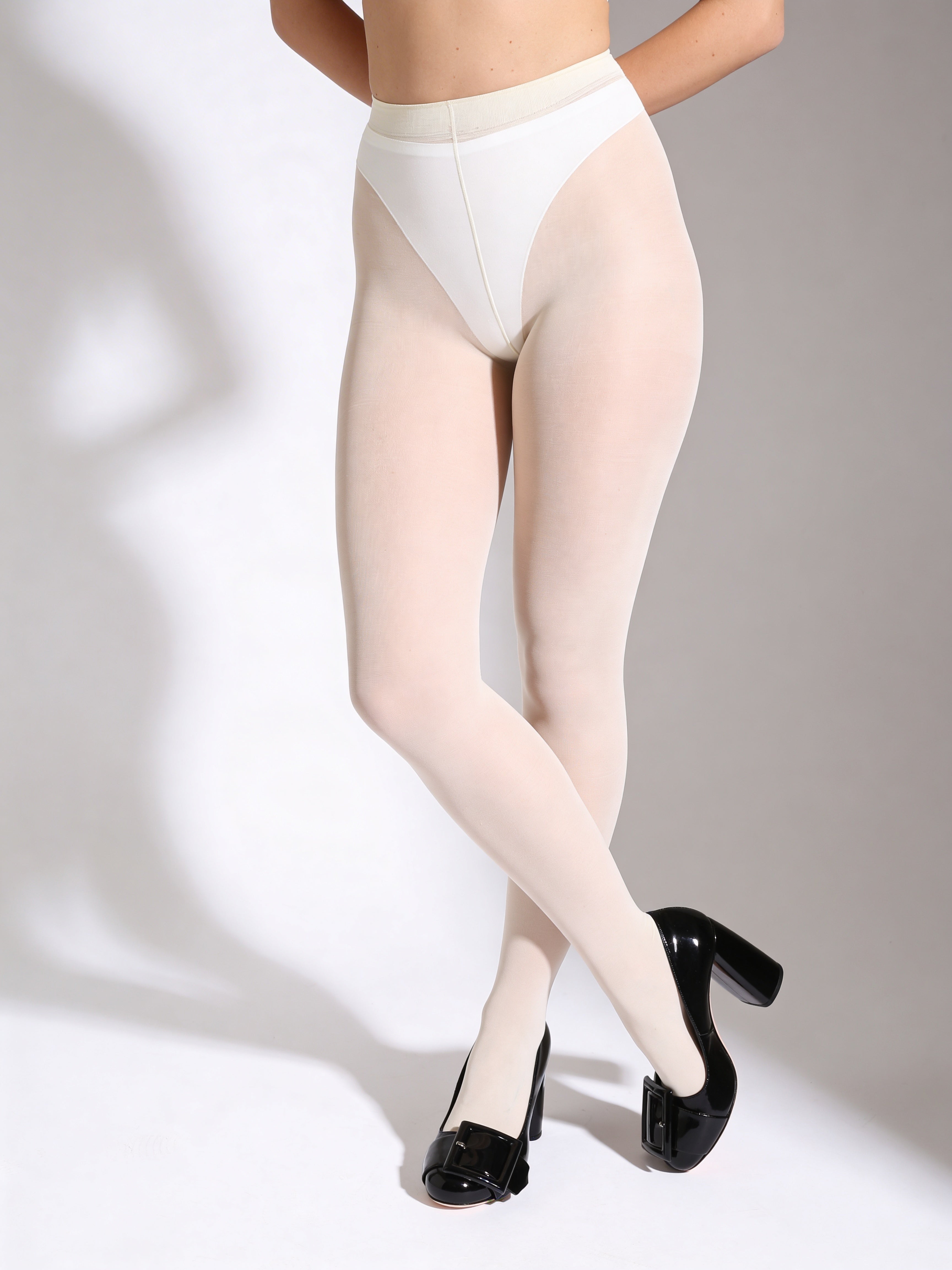 Matte Strumpfhose aus Mikrofaser SAMBA 40 (yellow yogurt)