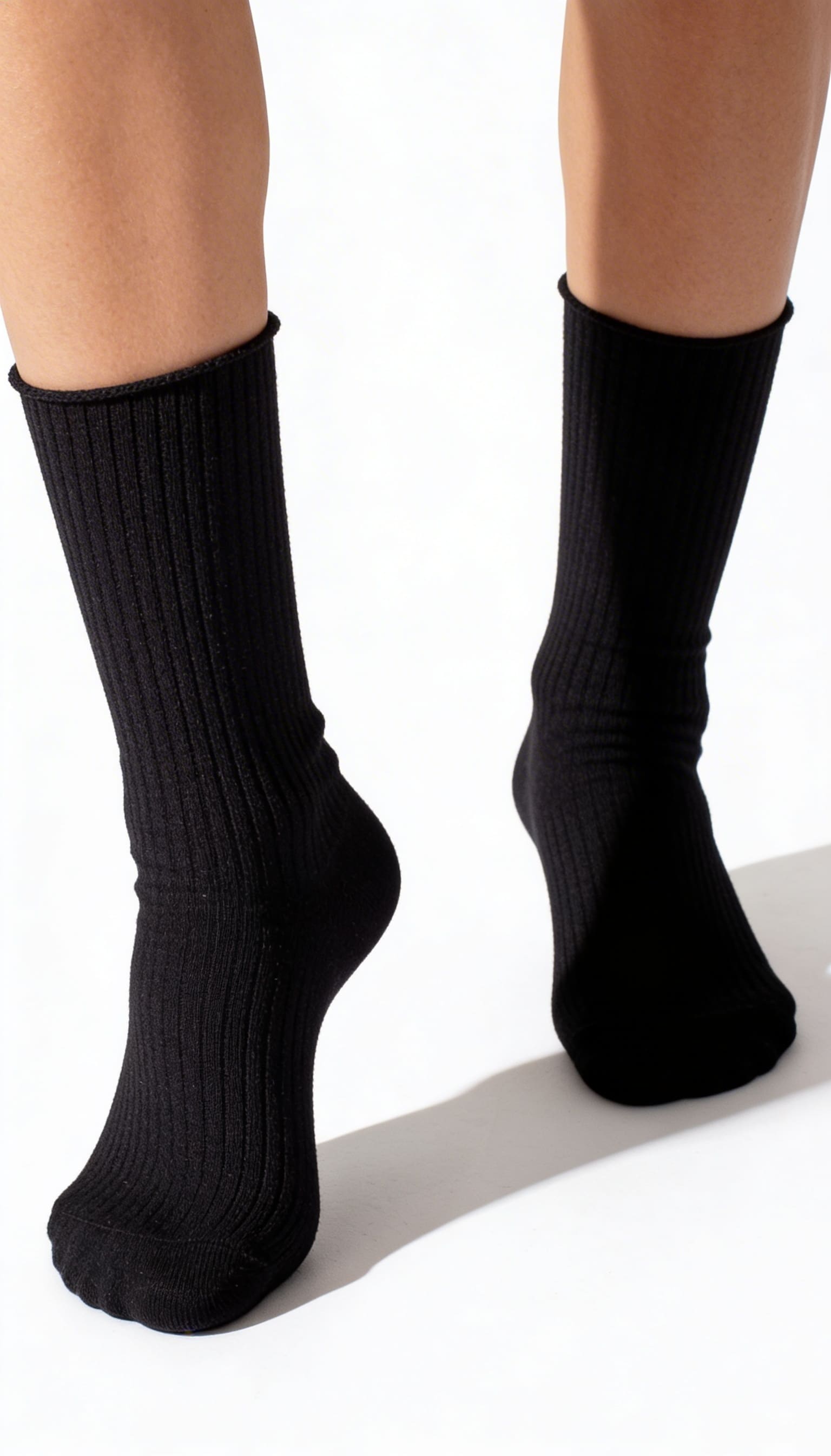 Hoche gerippte Damensocken WS4 RIB (black)