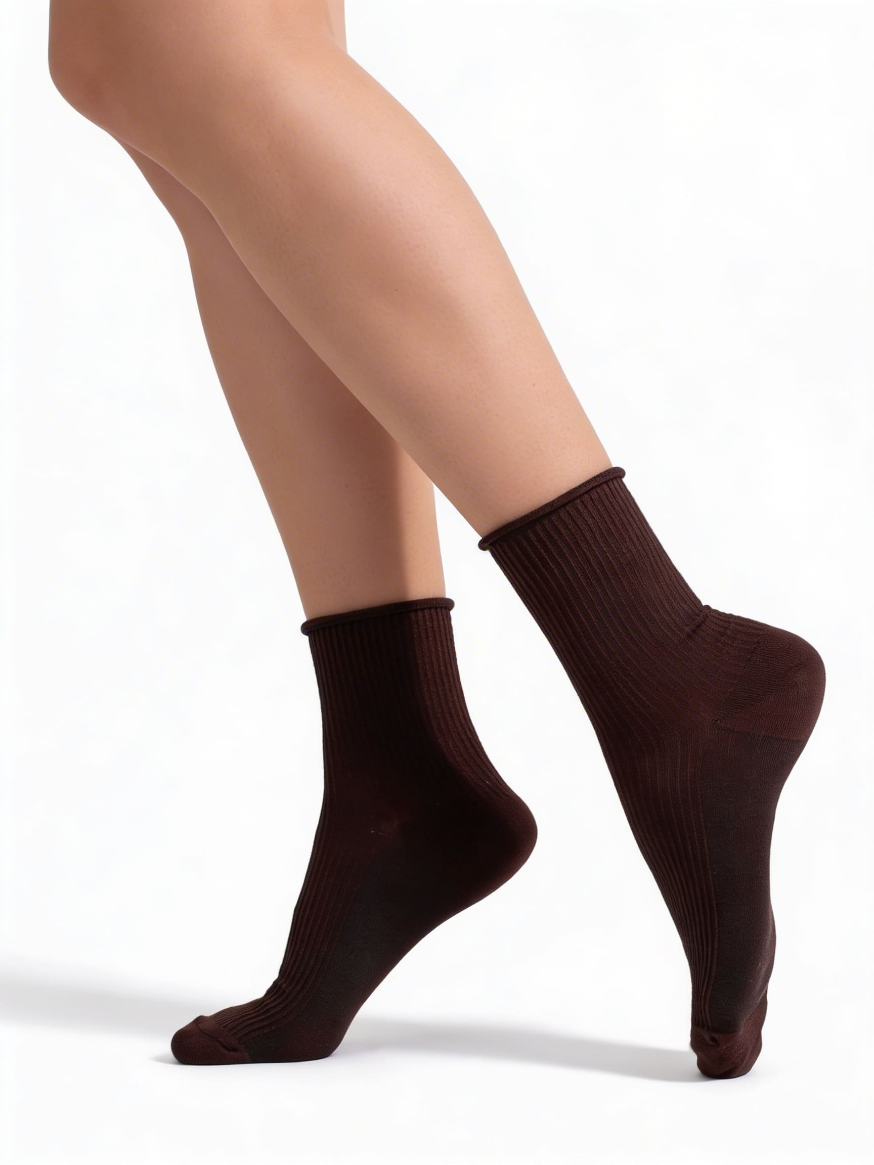 Gerippte Damensocken WS3 FASHION 060 (chocolate)