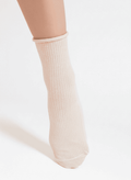 Gerippte Damensocken WS3 FASHION 060 (sand)