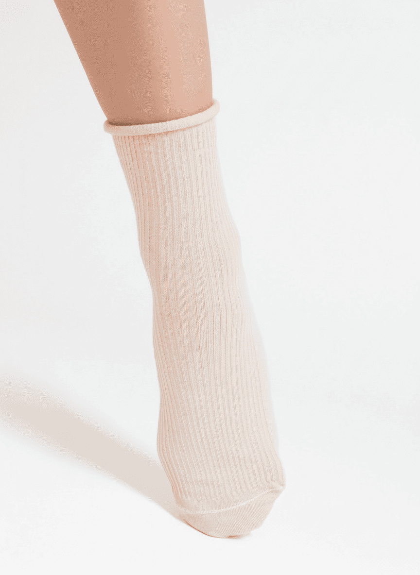 Gerippte Damensocken WS3 FASHION 060 (sand)
