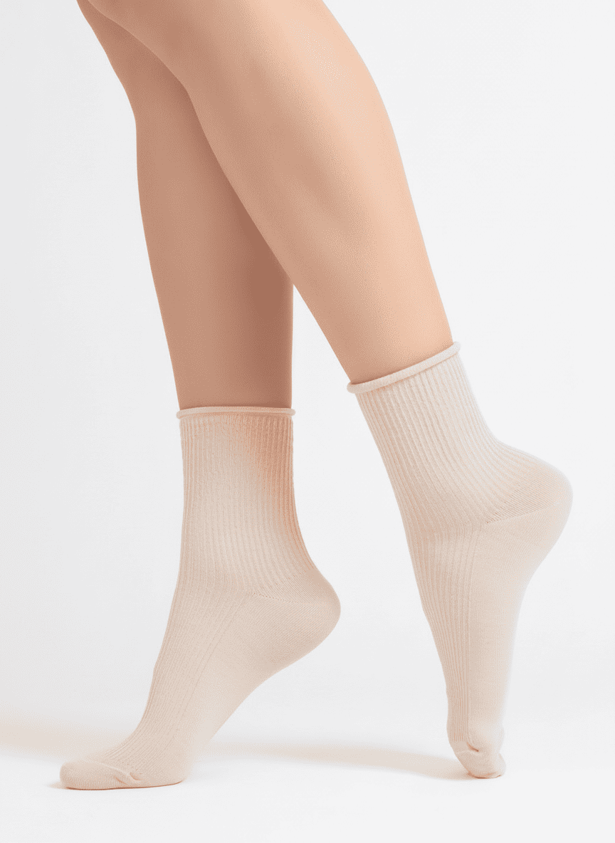 Gerippte Damensocken WS3 FASHION 060 (sand)