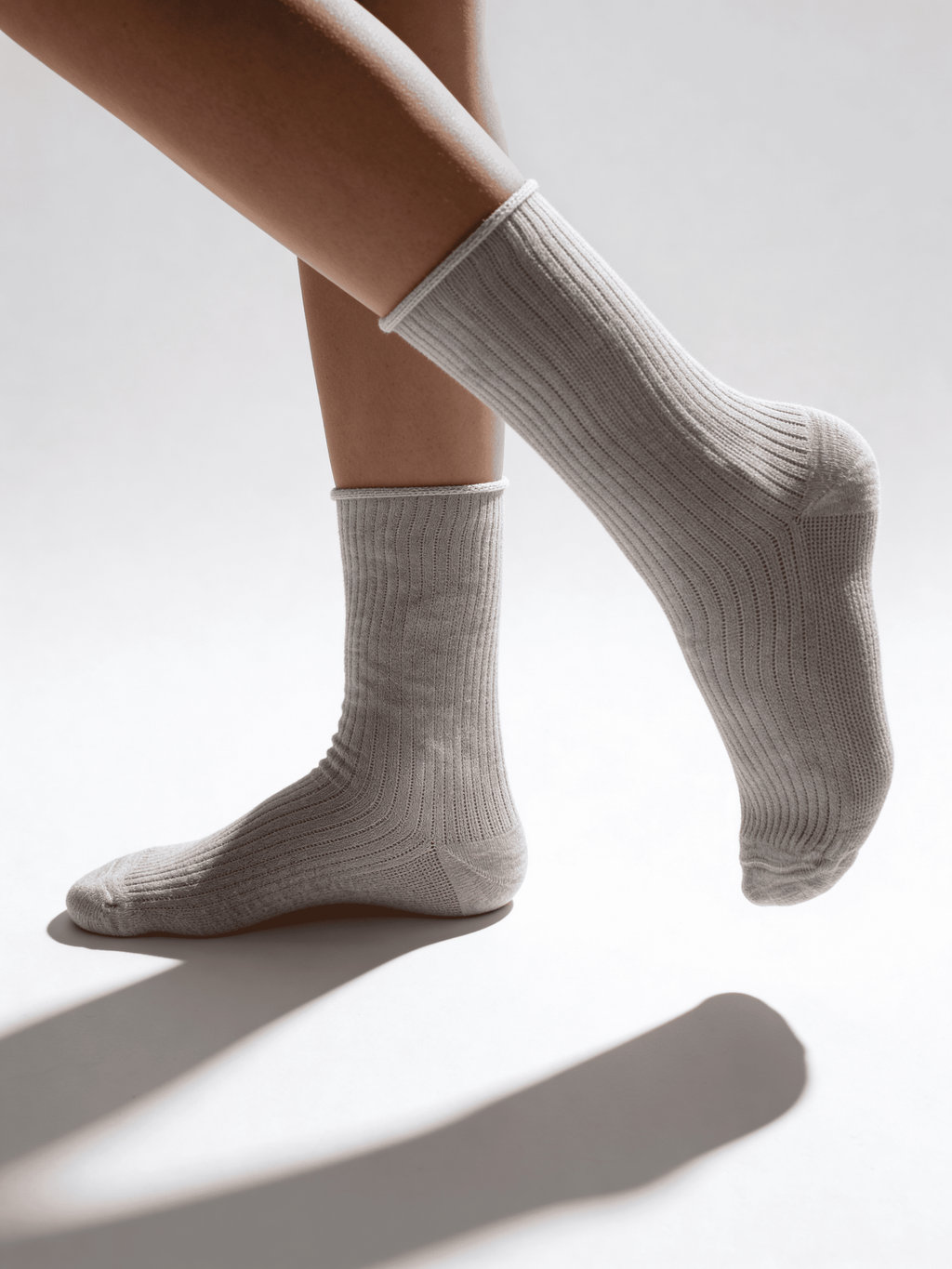 Gerippte Socken WS4 RIB MELANGE (silver melange)