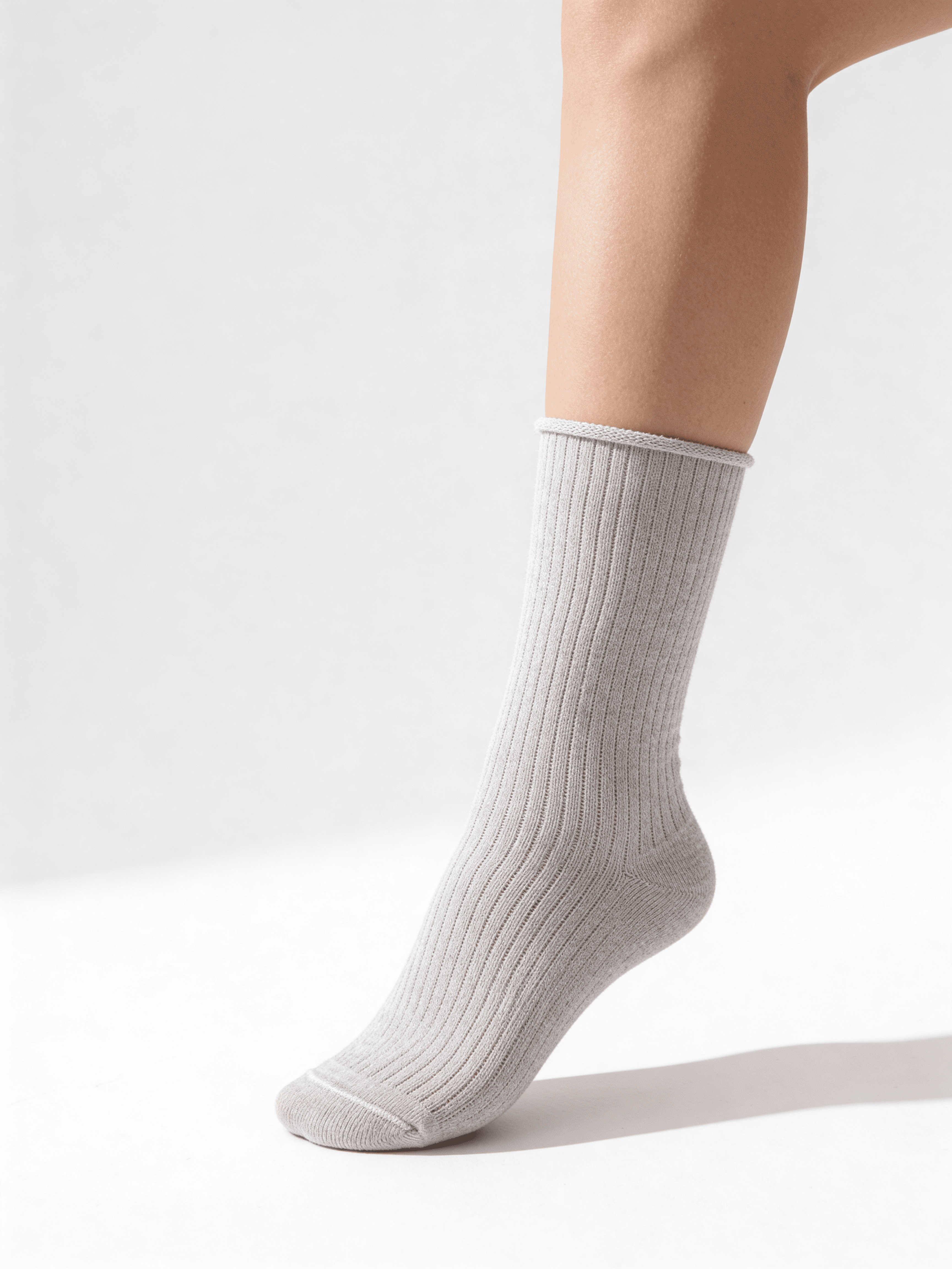 Gerippte Socken WS4 RIB MELANGE (silver melange)