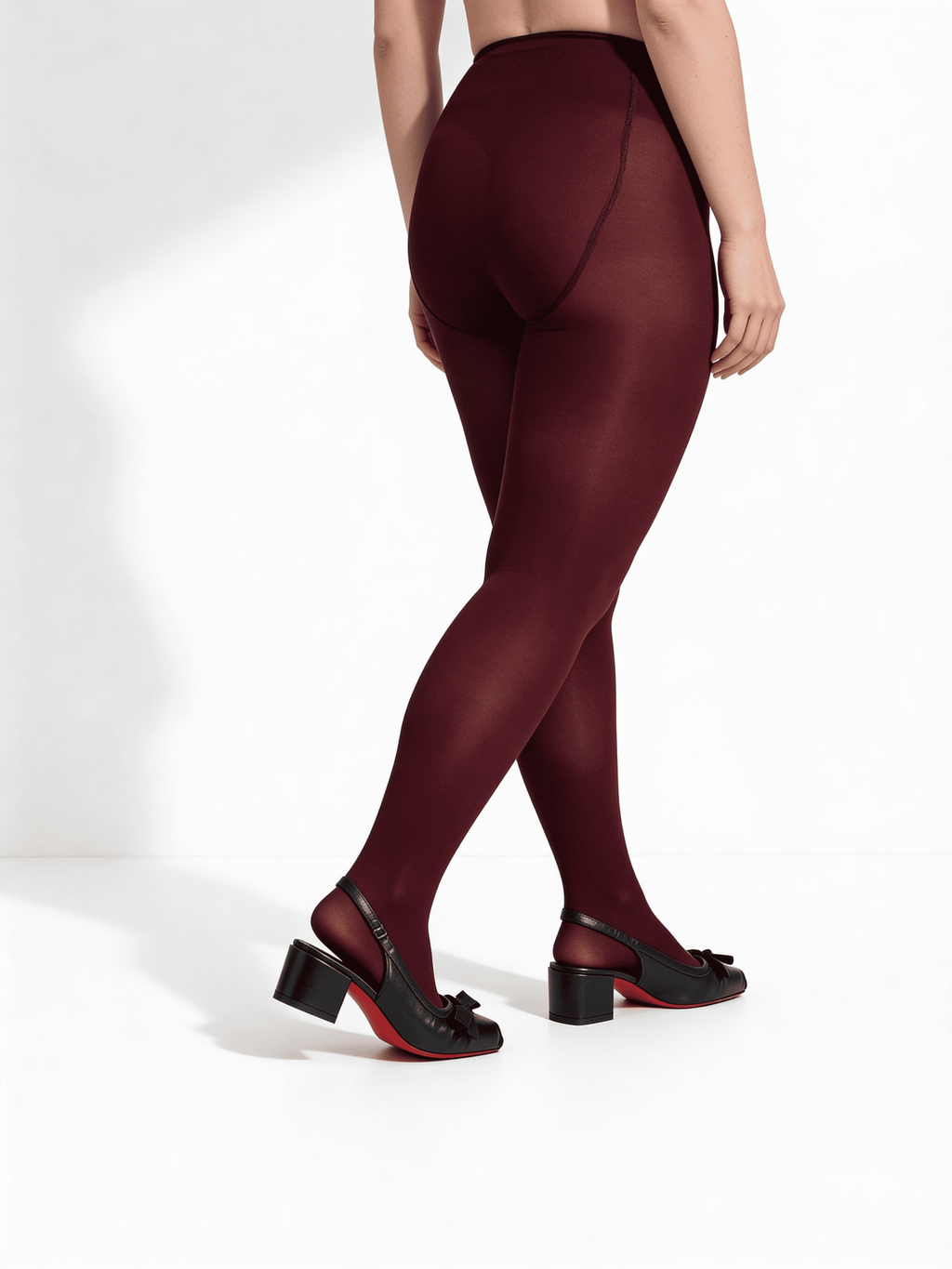 Klassische Plus-Size-Strumpfhosen POSITIVE MICRO 70 (marsala)