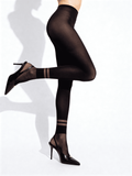 Strumpfhose mit geometrischem Muster ALIKE 40 (1) (nero)