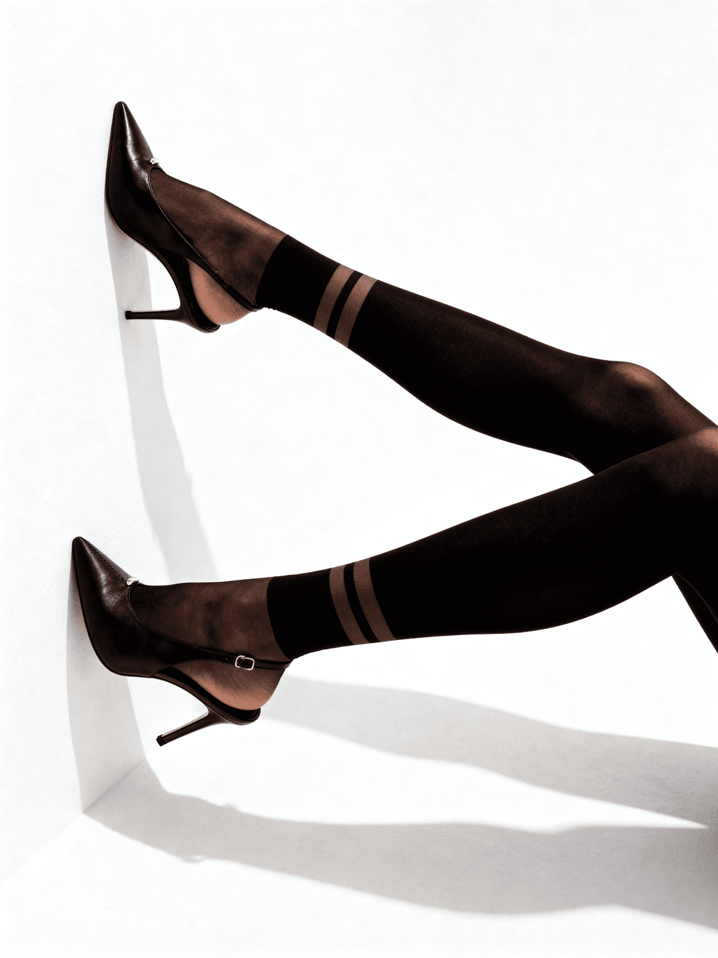 Strumpfhose mit geometrischem Muster ALIKE 40 (1) (nero)