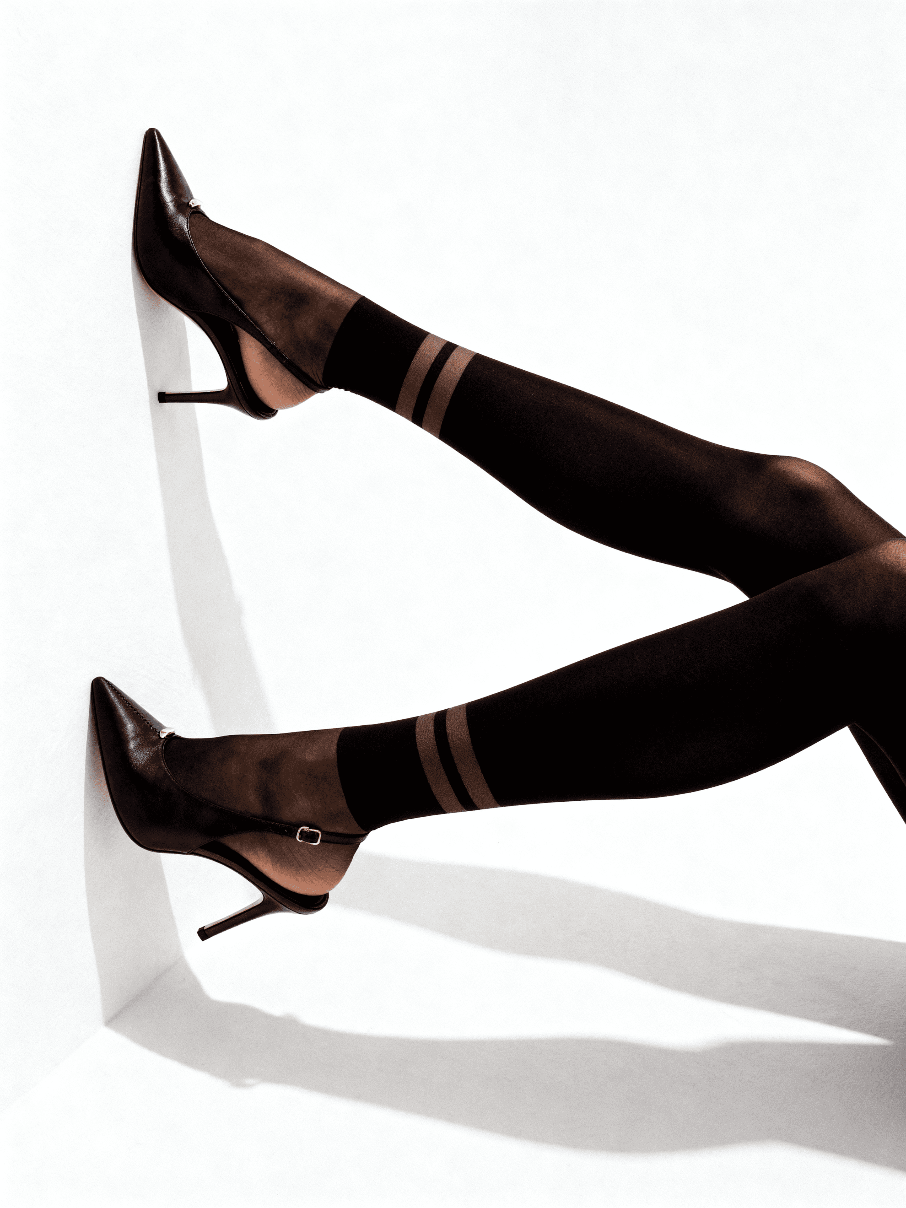 Strumpfhose mit geometrischem Muster ALIKE 40 (1) (nero)