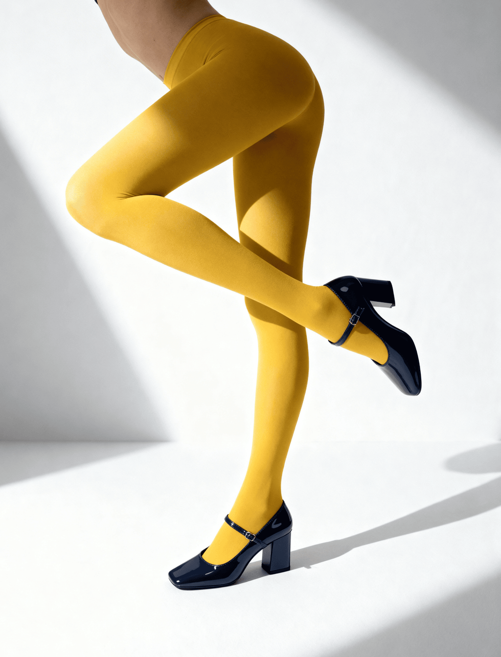 Warme Mikrofaser-Strumpfhosen BLUES 3D 70 (yellow moon)