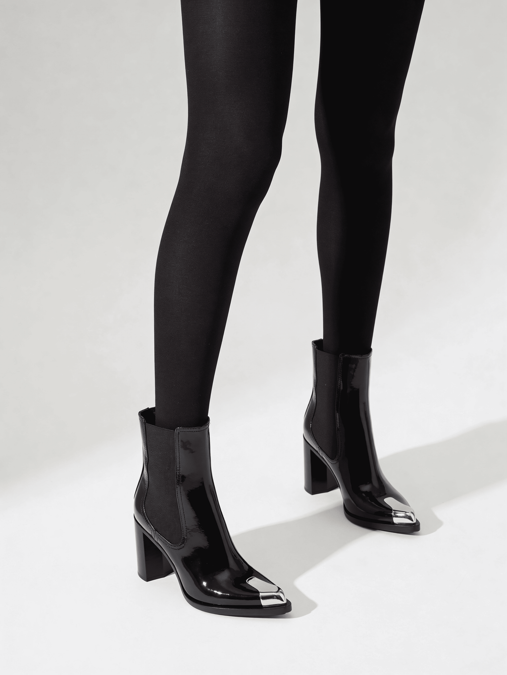 Warme Strumpfhose mit Silikonbund IMPRESSO 100 (nero)