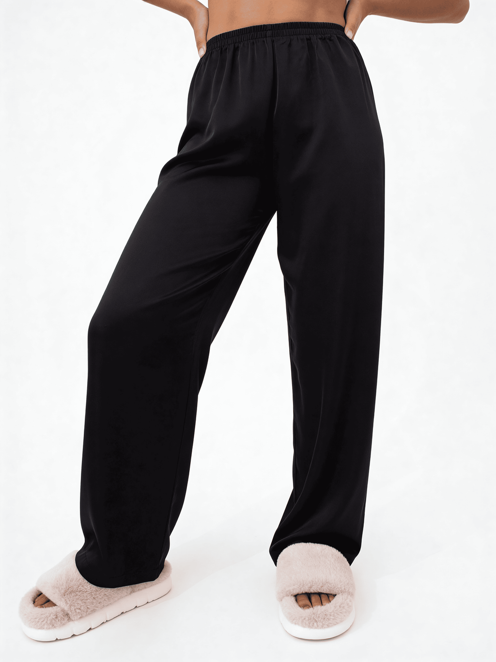 Seidepyjama mit Spitze HELENA 5009/051 (black)