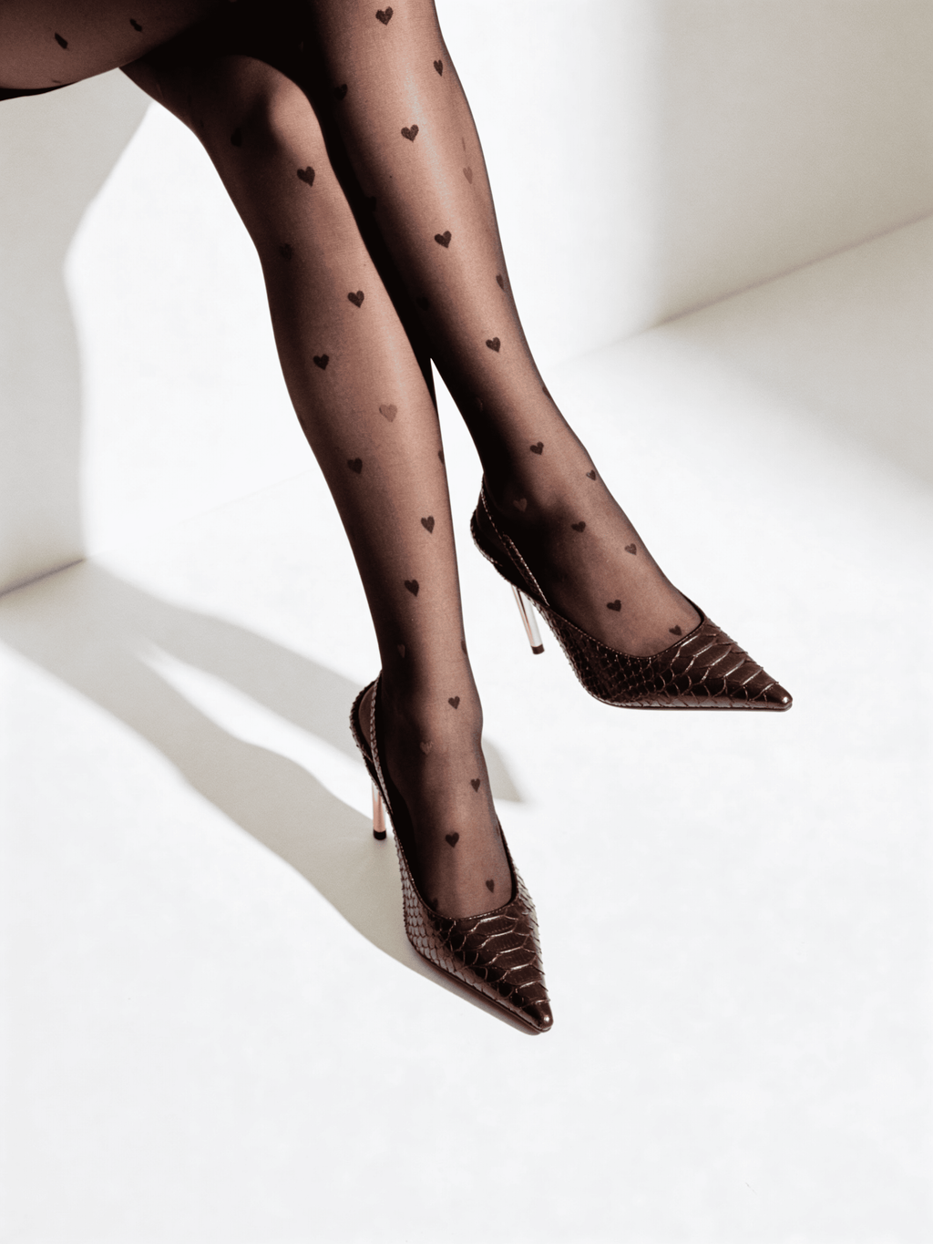 Ouvert Strumpfhose mit Herzmuster INTIMO FASHION 20 (1) (nero)