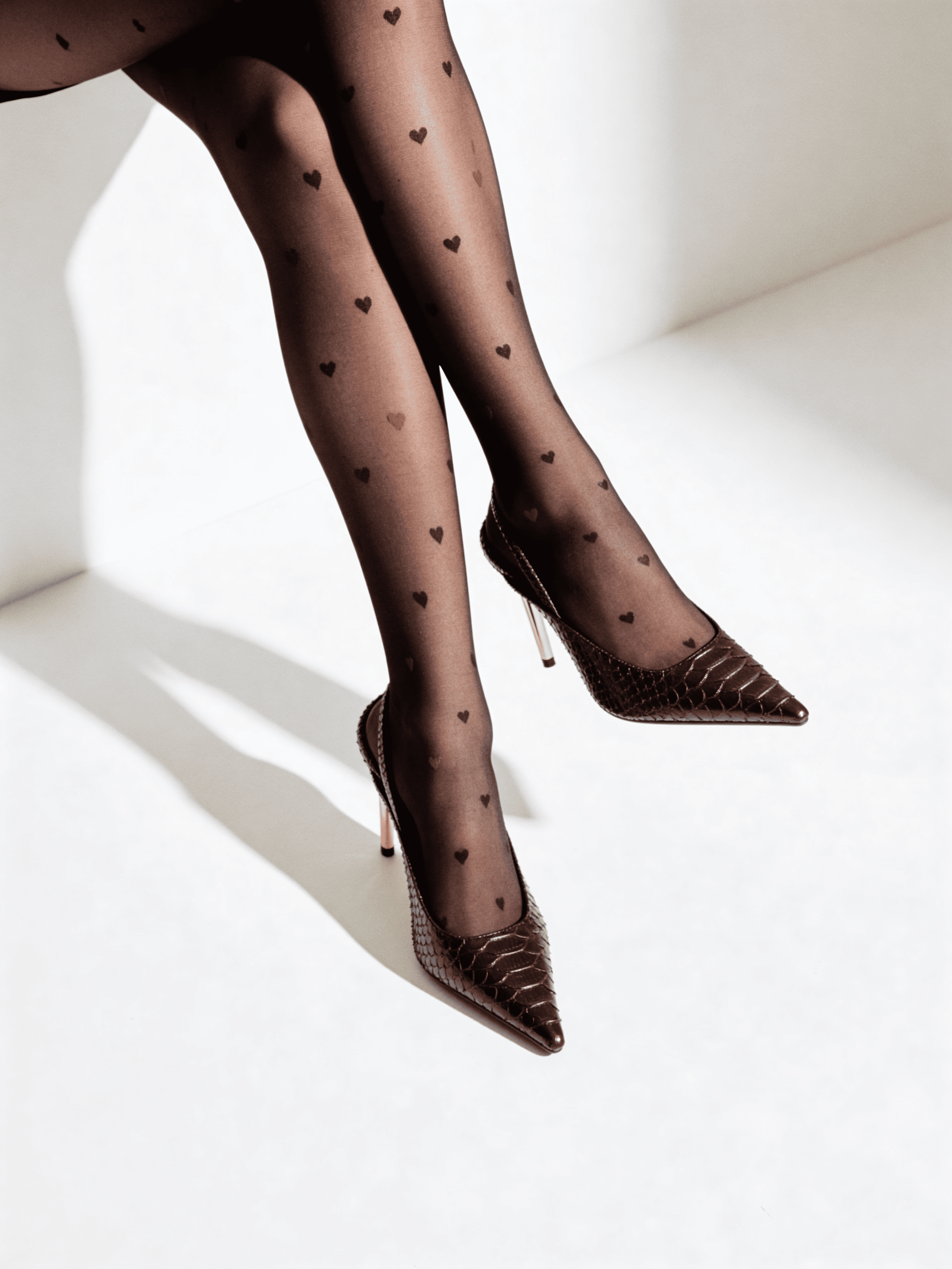 Ouvert Strumpfhose mit Herzmuster INTIMO FASHION 20 (1) (nero)