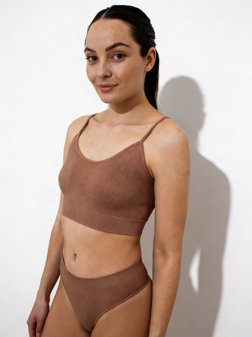 String-Slips mit körniger Textur STRING BRIEFS GRAIN (mokko)