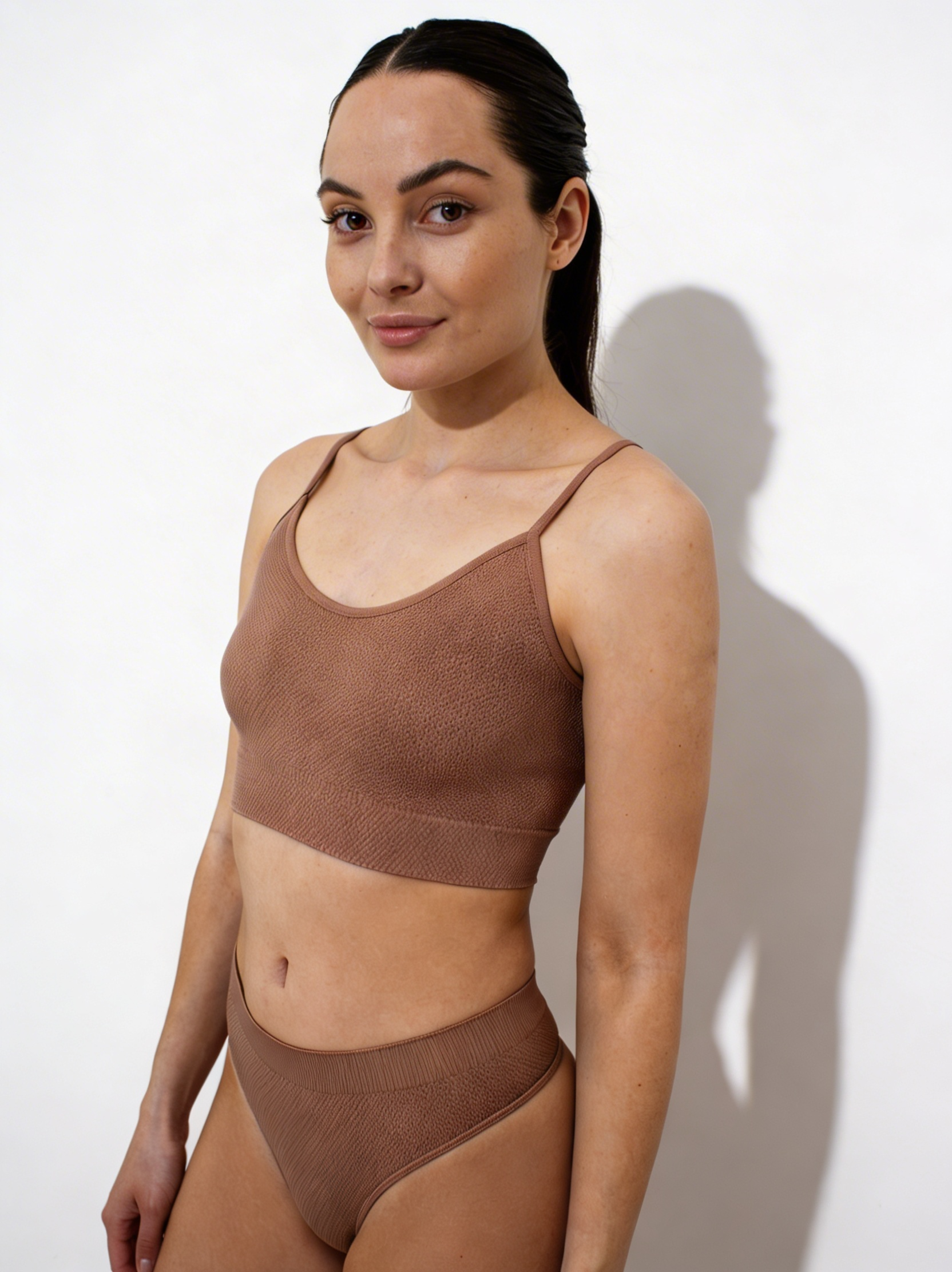 String-Slips mit körniger Textur STRING BRIEFS GRAIN (mokko)