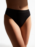 String-Slip mit strukturiertem Zopfmuster STRING BRIEFS BRAID (black)