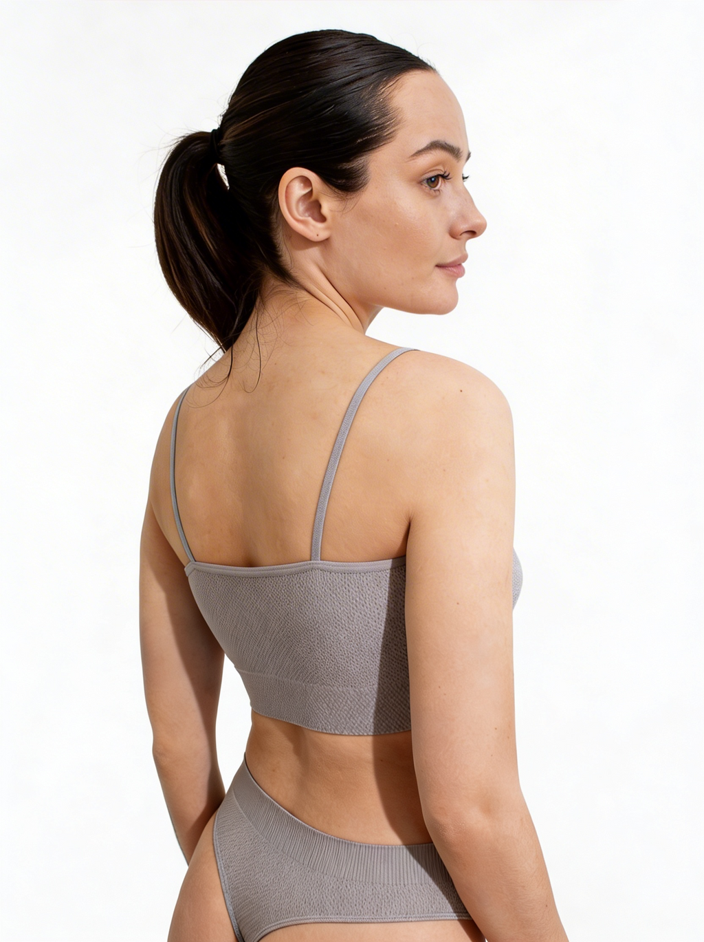 Nahtloses Top mit körniger Textur CAMI TOP GRAIN (griffin)