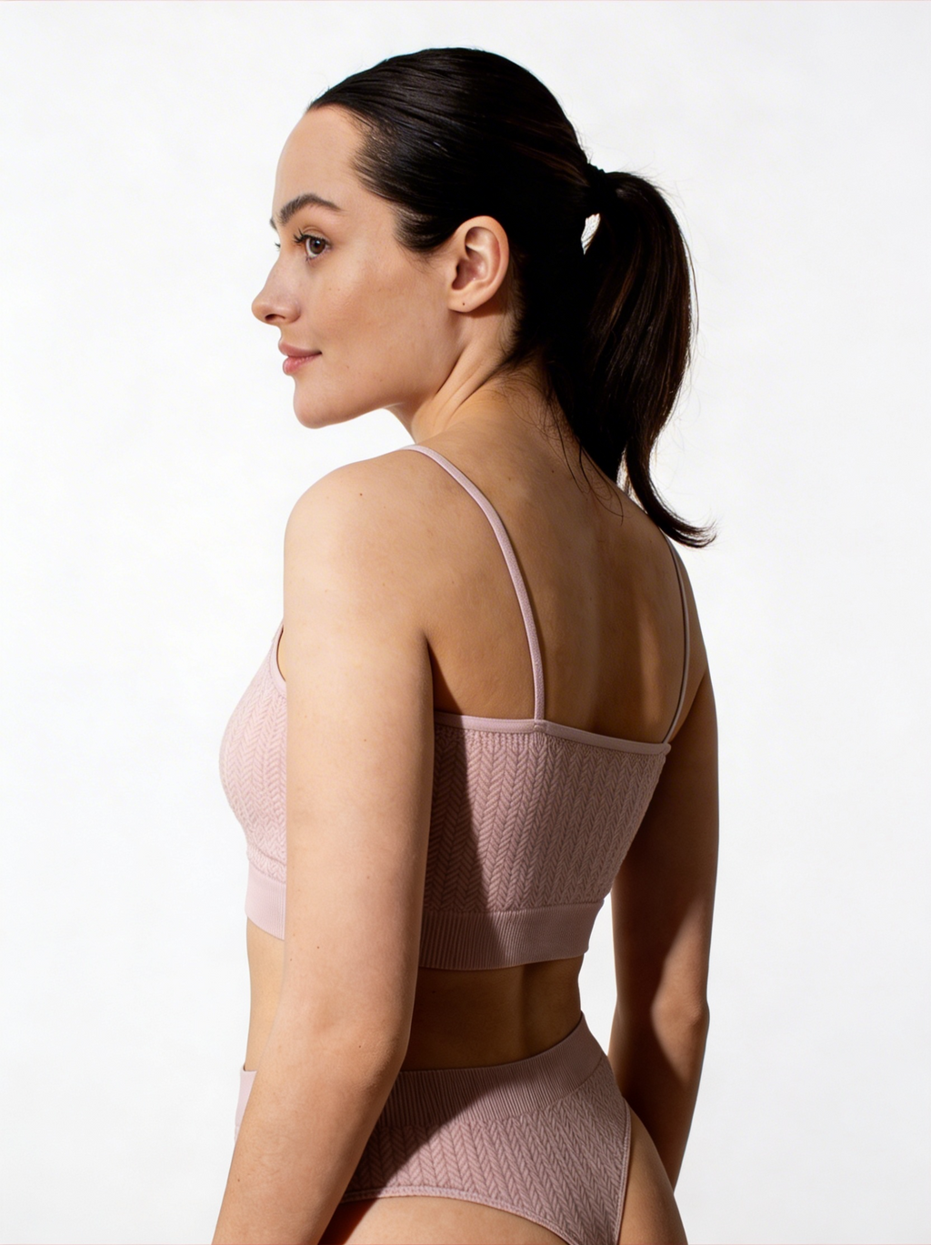 Nahtloses Top mit strukturiertem Zopfmuster CAMI TOP BRAID (burnished lilac)