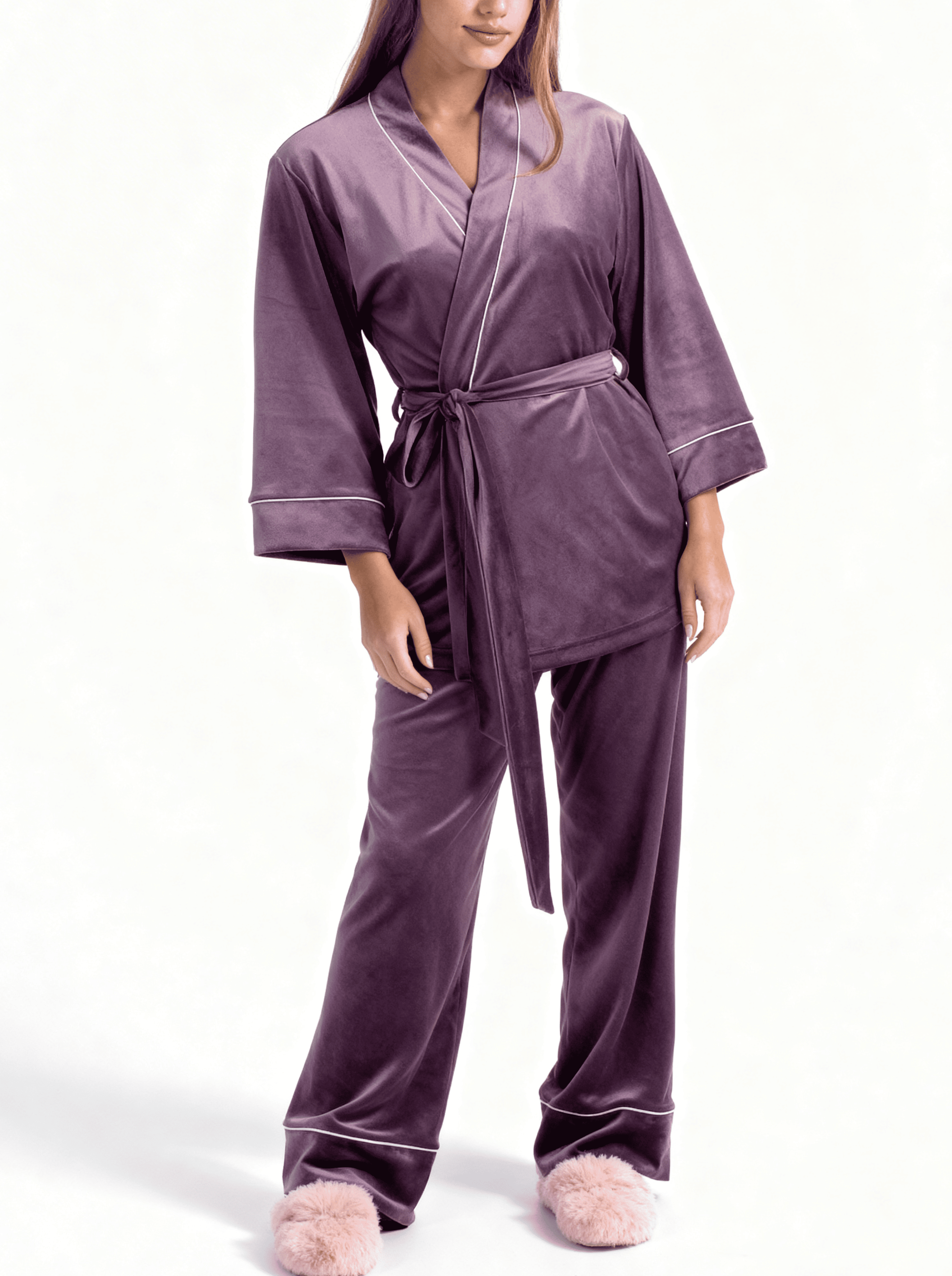Velour-Set zum Wickeln SOFT WINTER 5606/080 (lavender purple)