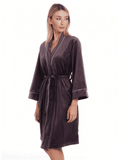 Velourbademantel mit Gürtel SOFT WINTER 7320/080 (dark lavender)