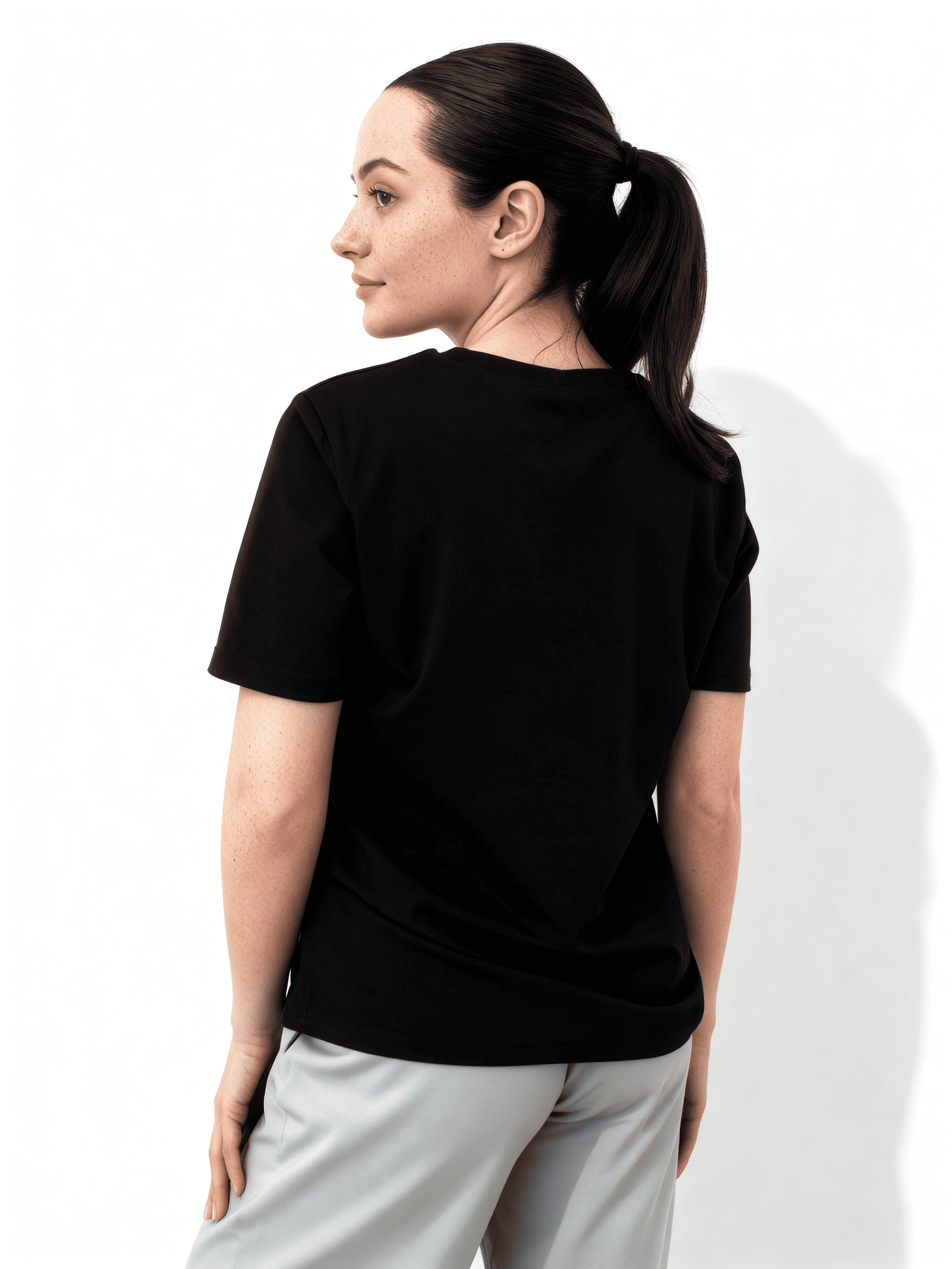 Bedrucktes T-shirt T-shirt print 4802/60 (black/flowers)