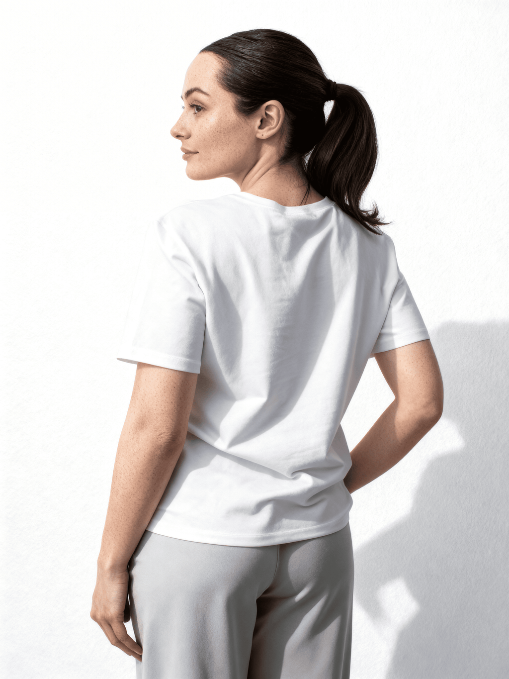 Bedrucktes T-shirt T-shirt print 4802/60 (white/palm print)