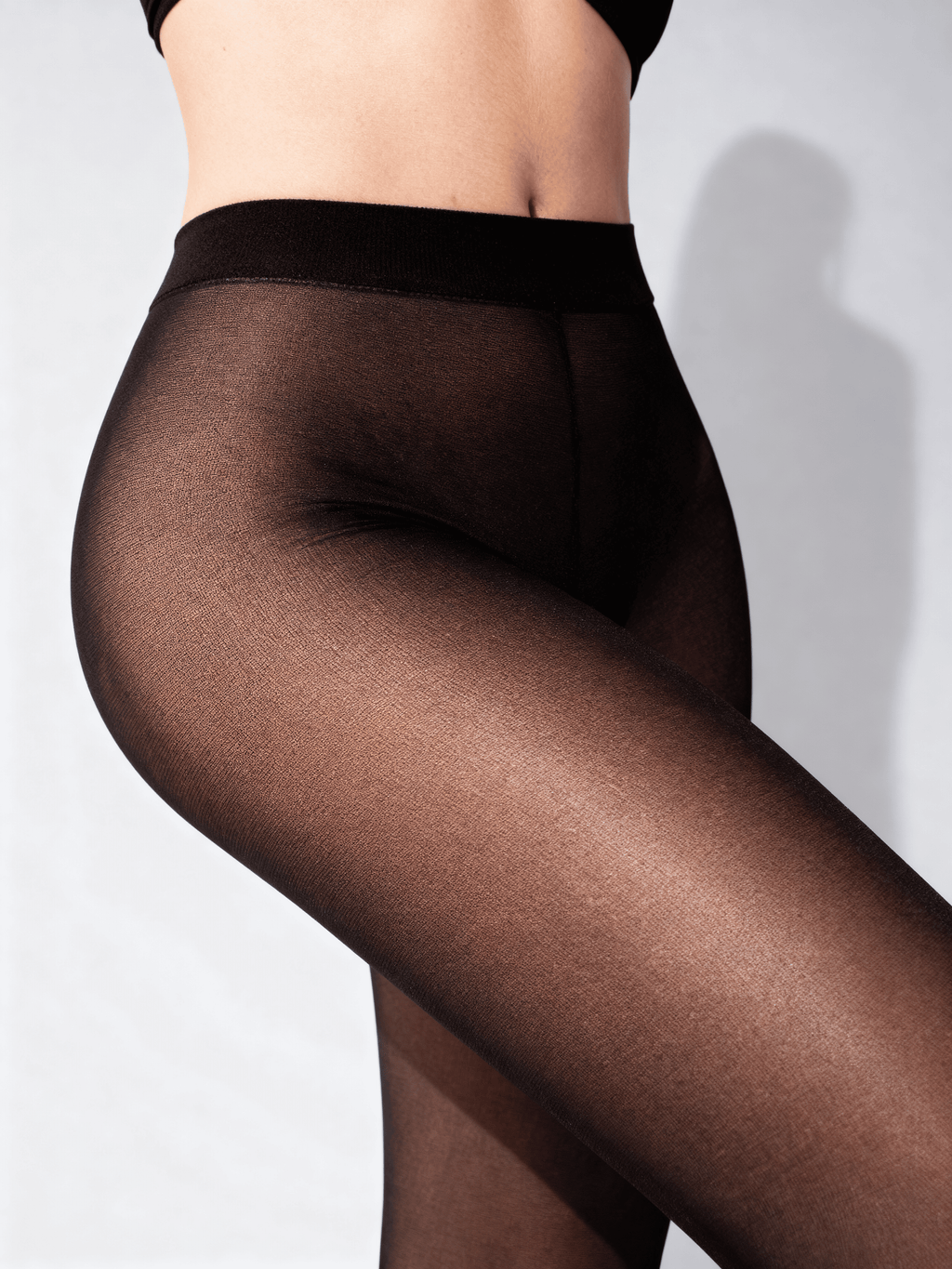Strumpfhose mit geometrischem Muster ALIKE 40 (1) (nero)