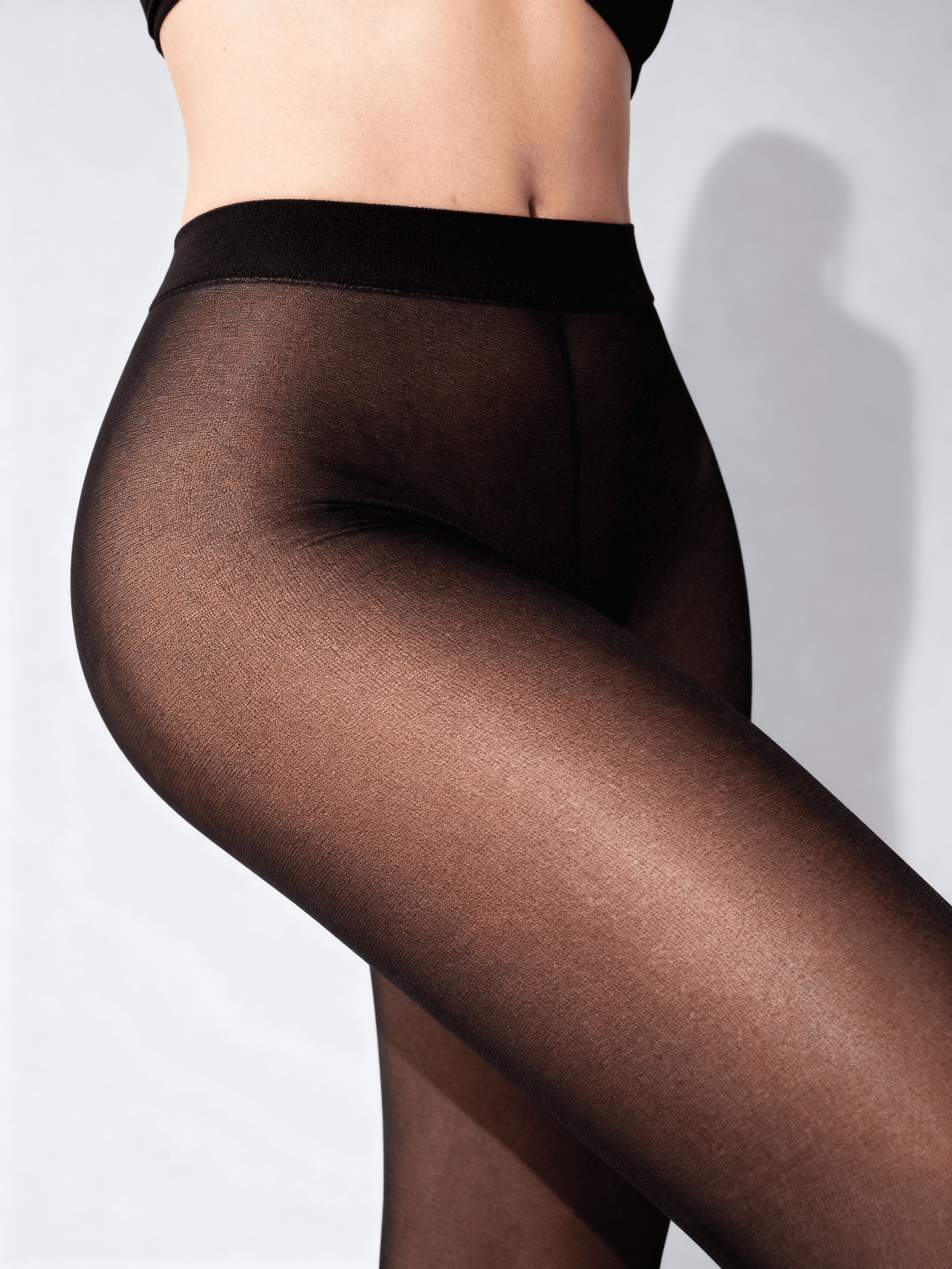 Strumpfhose mit geometrischem Muster ALIKE 40 (1) (nero)