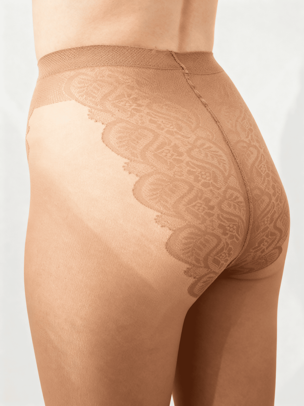 Strumpfhose s Spitzenslip BIKINI 20 (caramel)