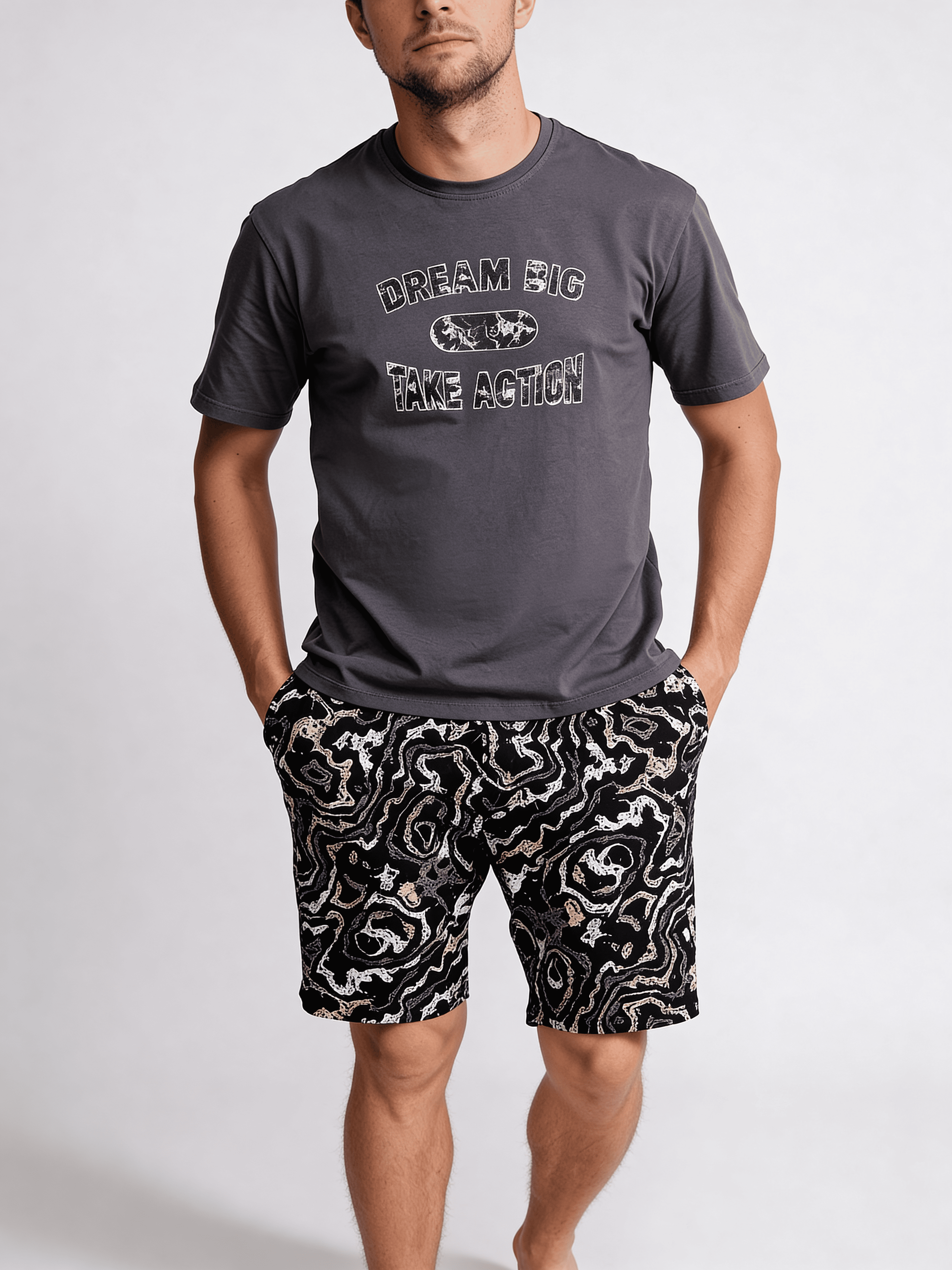 Herren-Shorts aus Baumwolle COUNTRY PRINT 9002/010 (abstract print)