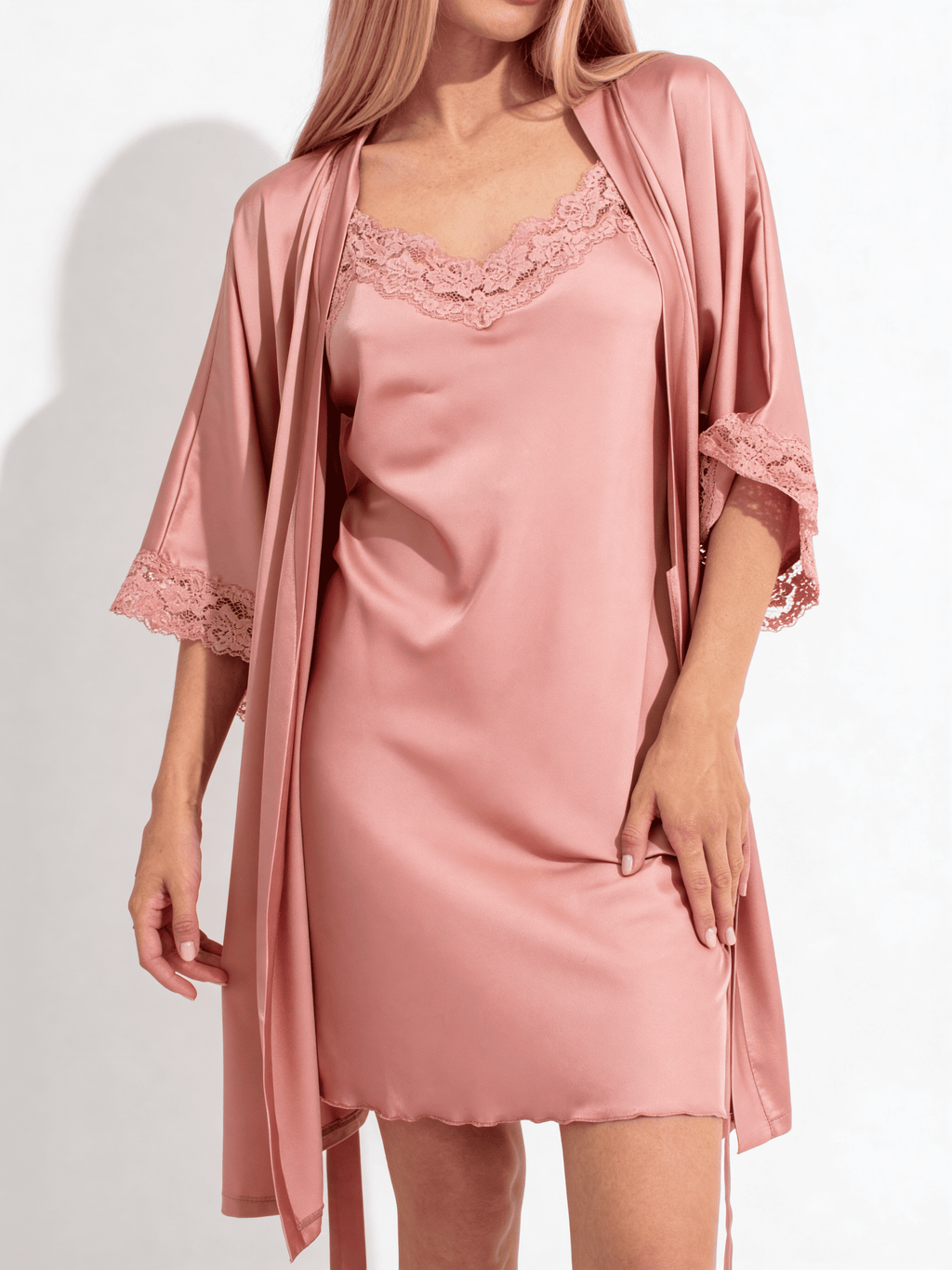 Nachthemd aus Seide HELENA 8011/051 (antique rose)