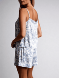 Pyjama mit Blumenmuster FLOSSED IN FLOWERS 6041/040 (white/blue floral print)