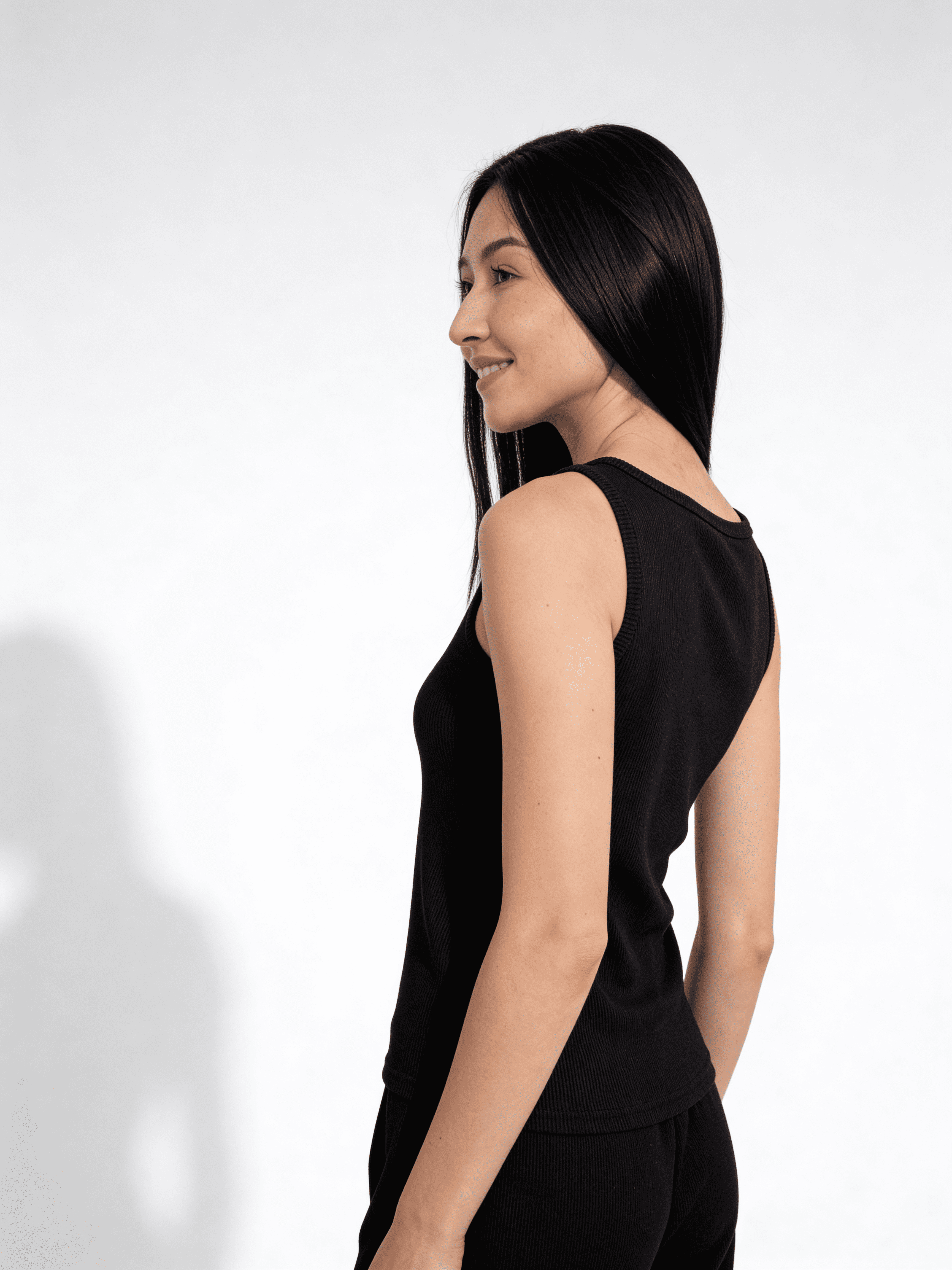 Geripptes Tanktop RIB 3808/010 (black)