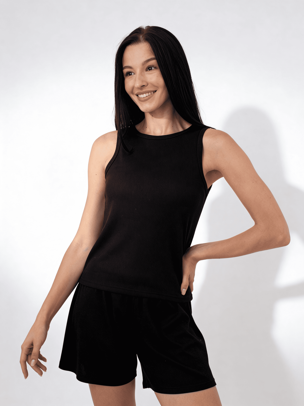 Gerippte Shorts aus Baumwolle RIB 4209/010 (black)