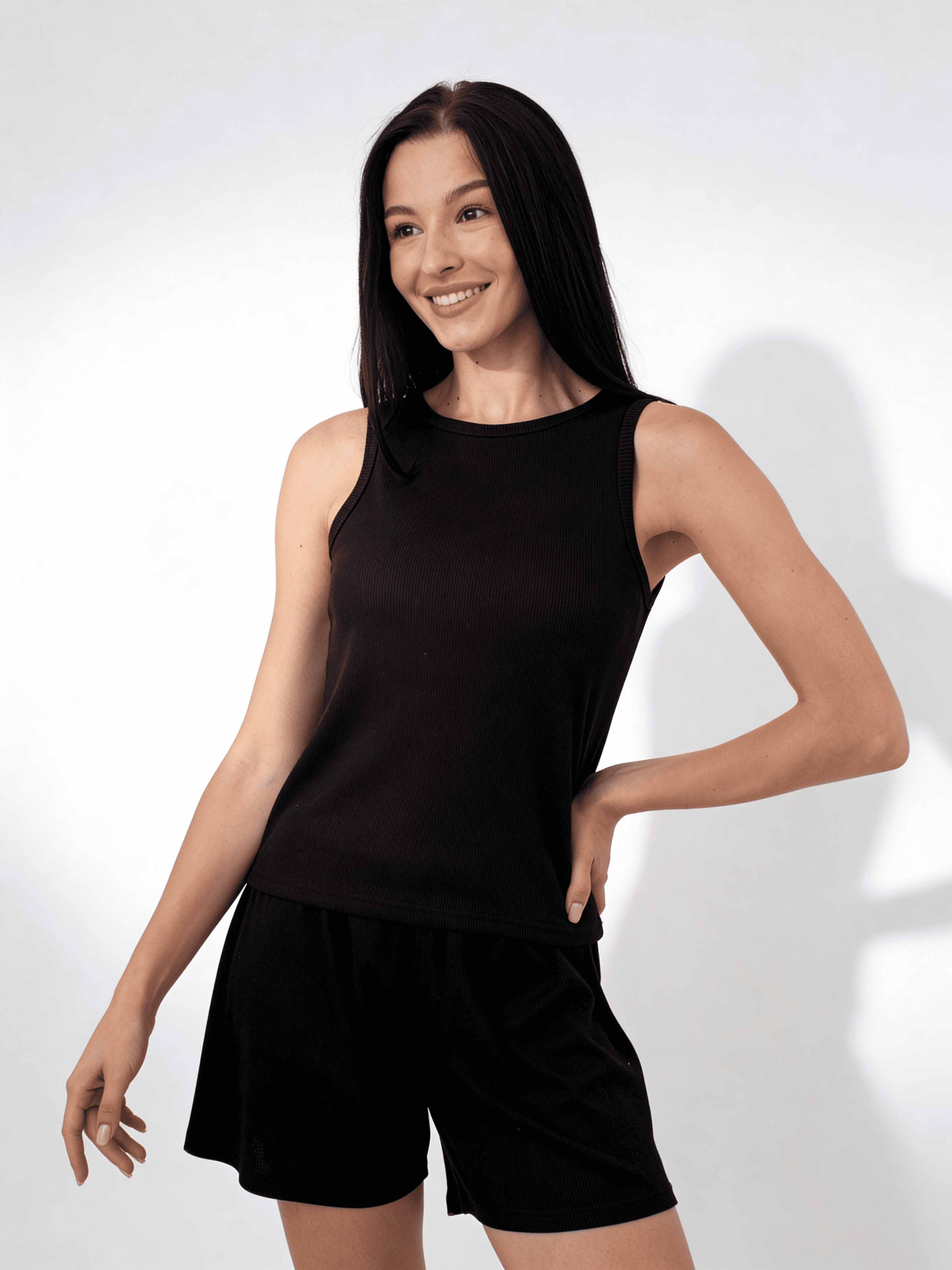 Gerippte Shorts aus Baumwolle RIB 4209/010 (black)