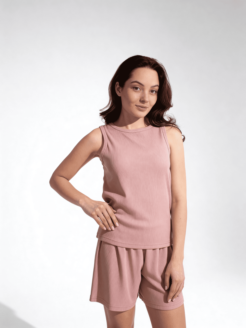 Geripptes Tanktop RIB 3808/010 (dusty rose)