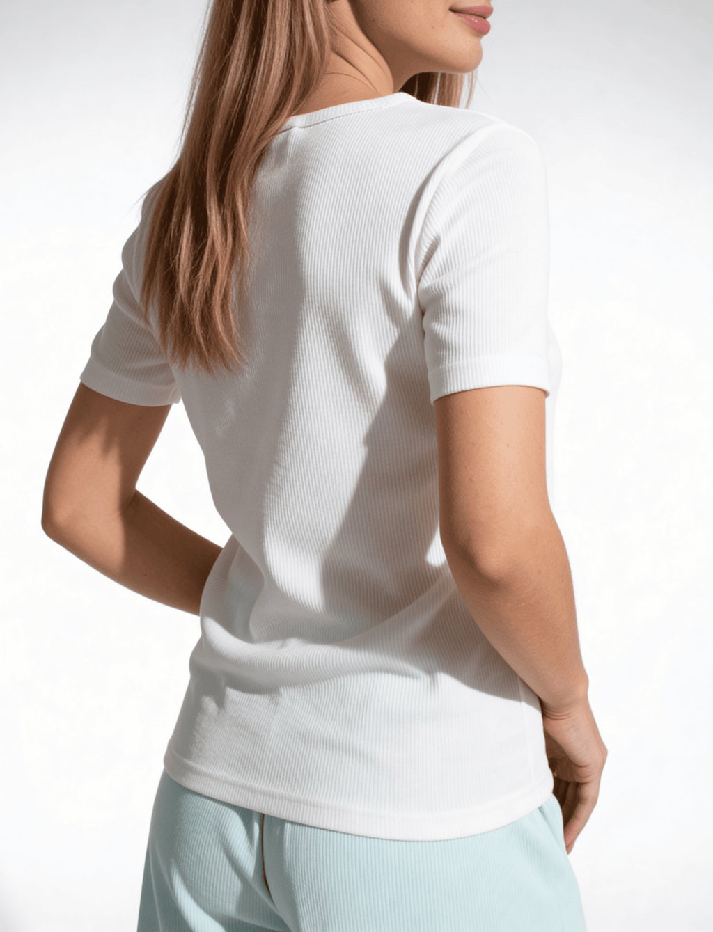 Geripptes T-Shirt RIB 4804/010 (milk)