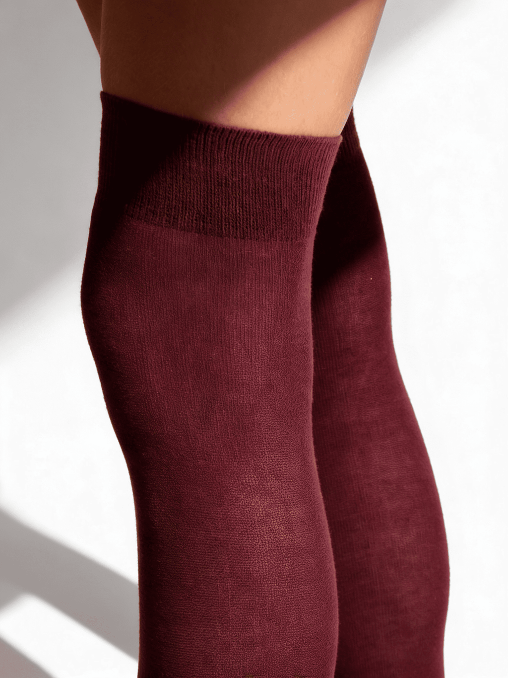 Knielange Socken aus Baumwolle WG1 CLASSIC 2501 (marsala)